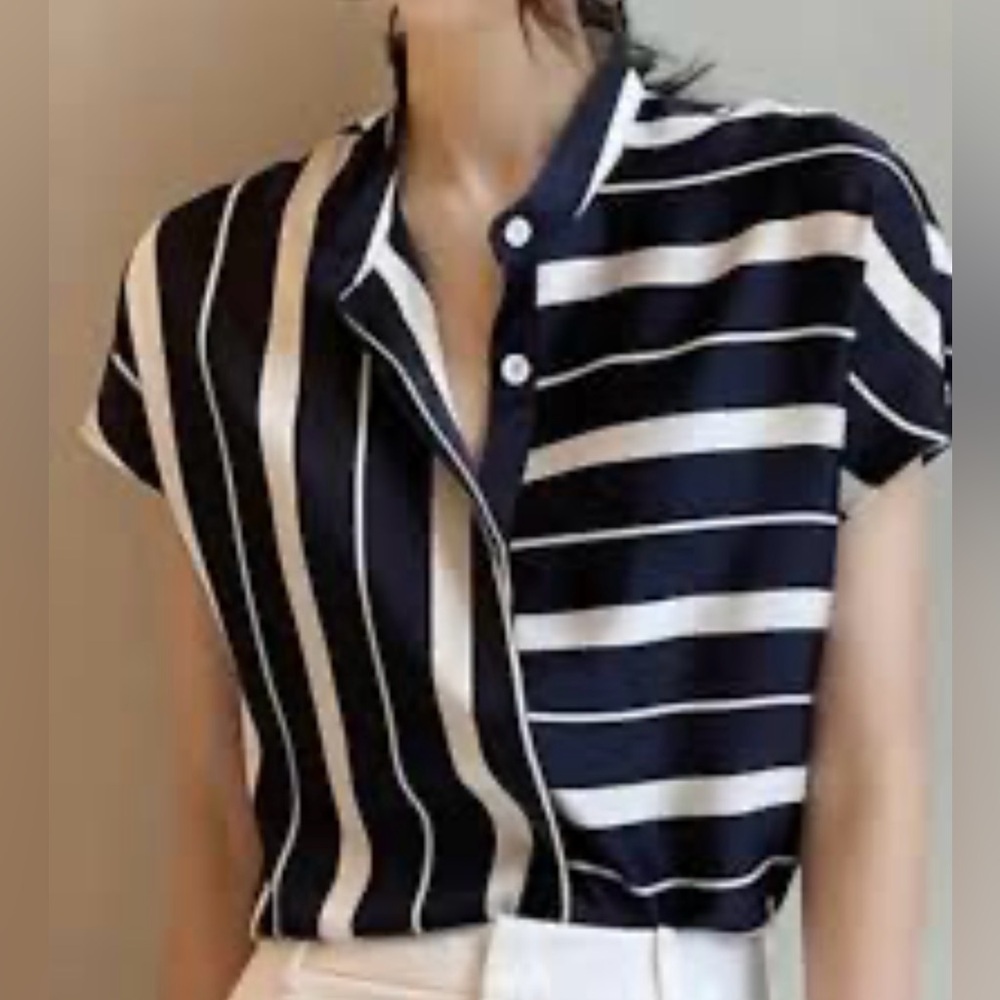 🤍💎💎Striped Black and White Women's Top